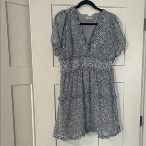 Paper Crane Blue Floral Dress